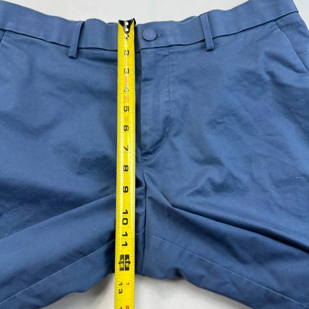 Banana Republic Aiden Chino Shorts Mens Size 33 Blue Flat Front Hiking Outdoor